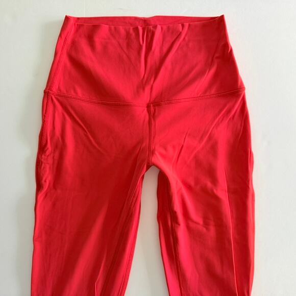 Lululemon Align Super-High-Rise Pant 28" Love Red Neon Coral Size 8 Yoga Gym - Picture 4 of 6